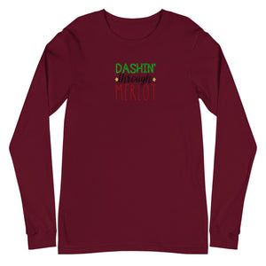 'Dashing Through Merlot' Unisex Long Sleeve Tee