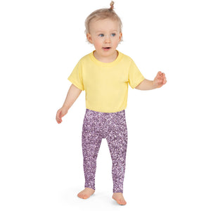 'Purple Glitter Print' Kid's Leggings