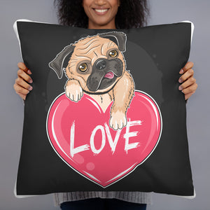 'Pug Love' Basic Pillow