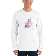 Load image into Gallery viewer, &#39;Pink Unicorn&#39; Adult Unisex Long Sleeve T-Shirt Made In USA
