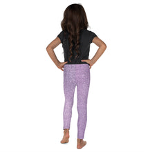 Load image into Gallery viewer, &#39;Purple Glitter Shimmer Print&#39; Kid&#39;s Leggings
