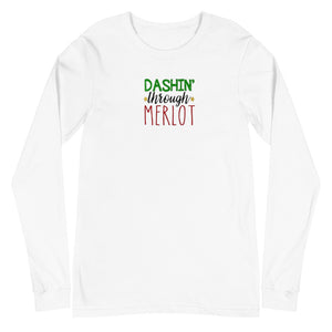 'Dashing Through Merlot' Unisex Long Sleeve Tee