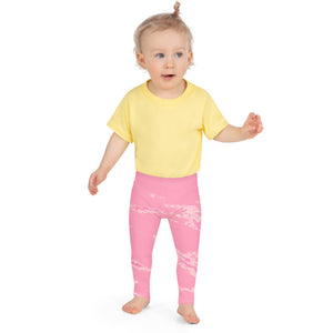 'Pastel Pink Marbled' Kid's Leggings