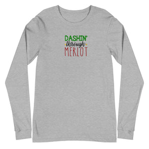 'Dashing Through Merlot' Unisex Long Sleeve Tee