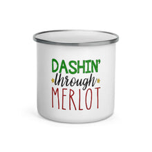 Load image into Gallery viewer, &#39;Dashing Through Merlot&#39; Enamel Mug
