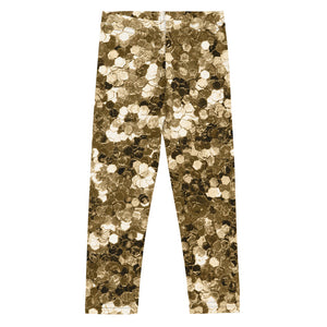 'Glamourous Gold Print' Kid's Leggings