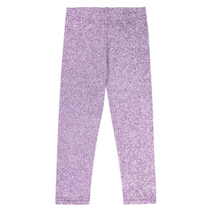 'Purple Glitter Shimmer Print' Kid's Leggings