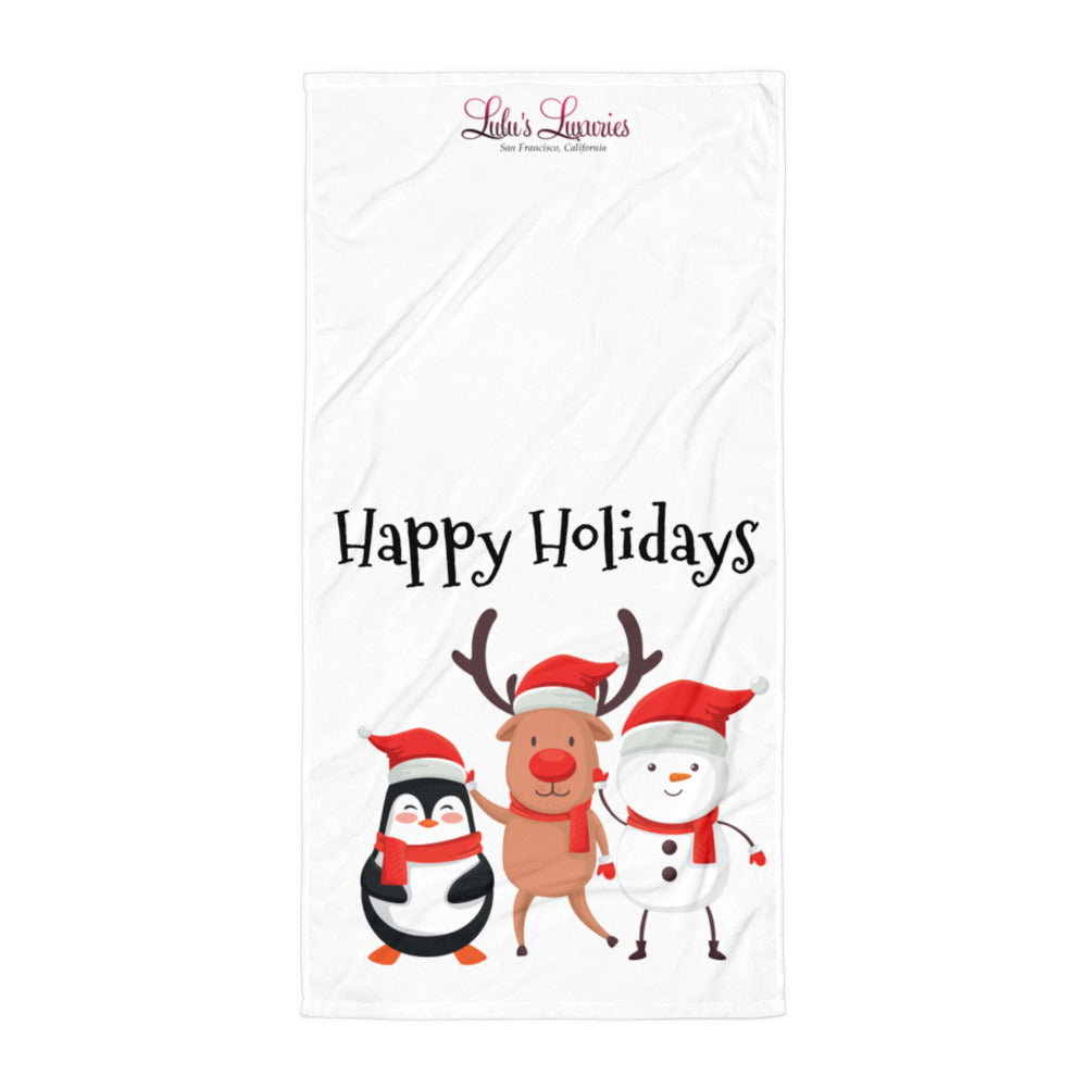 'Happy Holidays' Towel