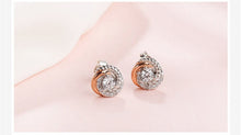 Load image into Gallery viewer, &#39;Love Circle&#39; Rose Gold Stud Earrings
