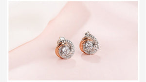 'Love Circle' Rose Gold Stud Earrings