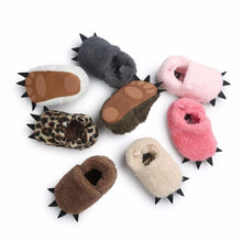 Load image into Gallery viewer, Infant &#39;Monster Claw&#39; Moccasin Slippers
