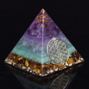 Crystal Orgonite Healing Pyramid Stone