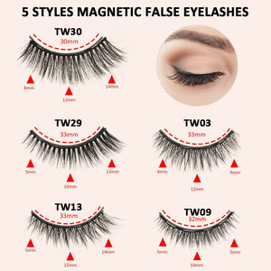 Waterproof Magnetic Eyelash and Liquid Eyeliner Set