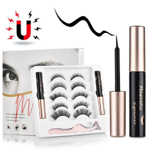 Waterproof Magnetic Eyelash and Liquid Eyeliner Set