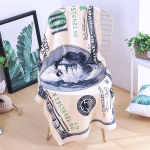 'Hundred Dollar' Print Beach & Bath Towel