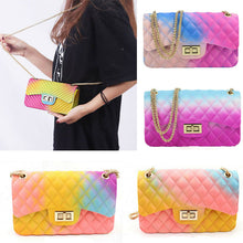 Load image into Gallery viewer, Women&#39;s Rainbow Jelly Shoulder Chain Handbag
