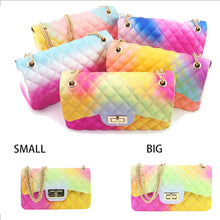 Load image into Gallery viewer, Women&#39;s Rainbow Jelly Shoulder Chain Handbag
