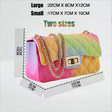 Load image into Gallery viewer, Women&#39;s Rainbow Jelly Shoulder Chain Handbag
