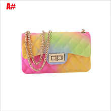 Load image into Gallery viewer, Women&#39;s Rainbow Jelly Shoulder Chain Handbag
