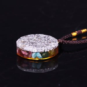 Chakra Rainbow Orgone Crystal Pendant Necklace