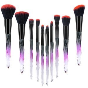 'Glam Makeup Brush Set' 10 Pieces