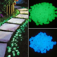 Load image into Gallery viewer, 25/50pcs Glow in the Dark Garden Pebbles
