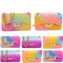 Load image into Gallery viewer, Women&#39;s Rainbow Jelly Shoulder Chain Handbag
