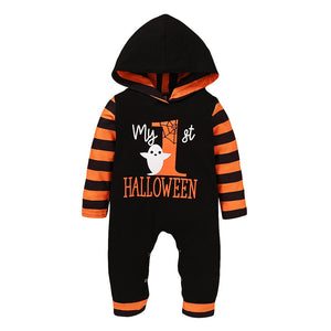 'My 1st Halloween' Pumpkin Hoodie Romper