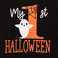 Load image into Gallery viewer, &#39;My 1st Halloween&#39; Pumpkin Hoodie Romper
