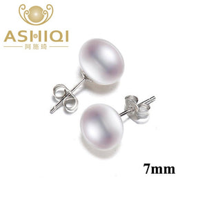 Natural Freshwater Pearl Stud Earrings