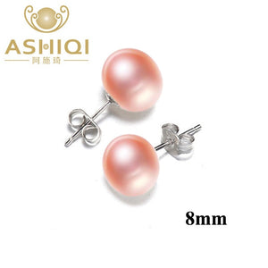 Natural Freshwater Pearl Stud Earrings