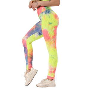 Women's 'Color Burst' Fitness Leggings TikTok Trend