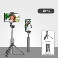 Load image into Gallery viewer, Wireless Bluetooth Selfie Stick with Led Ring Light Foldable Tripod For Smart Phones
