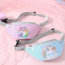 Load image into Gallery viewer, Children&#39;s Unicorn Sequin Fashion Pouch
