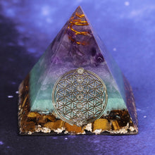 Load image into Gallery viewer, Crystal Orgonite Healing Pyramid Stone
