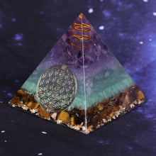 Load image into Gallery viewer, Crystal Orgonite Healing Pyramid Stone
