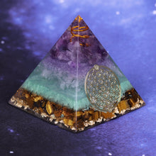 Load image into Gallery viewer, Crystal Orgonite Healing Pyramid Stone
