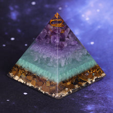 Load image into Gallery viewer, Crystal Orgonite Healing Pyramid Stone
