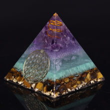 Load image into Gallery viewer, Crystal Orgonite Healing Pyramid Stone
