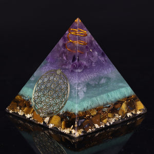 Crystal Orgonite Healing Pyramid Stone