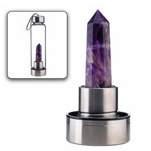 Load image into Gallery viewer, Natural Quartz Gemstone Glass Water Bottle
