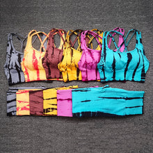 Load image into Gallery viewer, 2PC Tie Dye Seamless Women&#39;s Yoga Workout Matching Set
