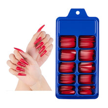 Load image into Gallery viewer, Nail Kit With 100 Pieces Of Solid Color Pointed False Nails: Multiple Color Options Available
