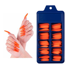 Load image into Gallery viewer, Nail Kit With 100 Pieces Of Solid Color Pointed False Nails: Multiple Color Options Available
