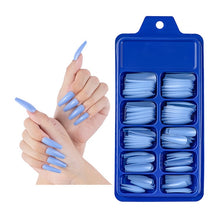 Load image into Gallery viewer, Nail Kit With 100 Pieces Of Solid Color Pointed False Nails: Multiple Color Options Available
