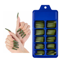 Load image into Gallery viewer, Nail Kit With 100 Pieces Of Solid Color Pointed False Nails: Multiple Color Options Available
