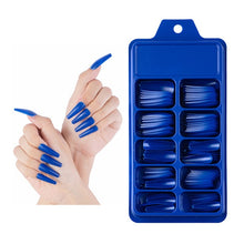 Load image into Gallery viewer, Nail Kit With 100 Pieces Of Solid Color Pointed False Nails: Multiple Color Options Available
