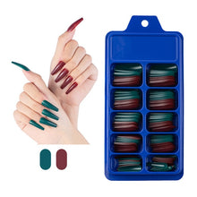 Load image into Gallery viewer, Nail Kit With 100 Pieces Of Solid Color Pointed False Nails: Multiple Color Options Available
