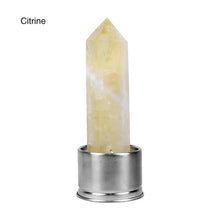 Load image into Gallery viewer, Natural Quartz Gemstone Glass Water Bottle
