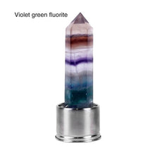 Load image into Gallery viewer, Natural Quartz Gemstone Glass Water Bottle
